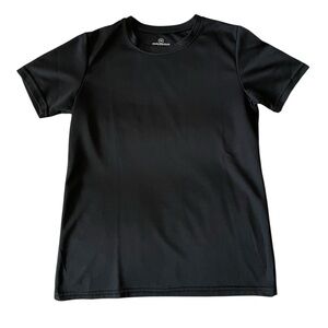 Real Essentials Black Kids Short Sleeve Tee, Size Youth Large